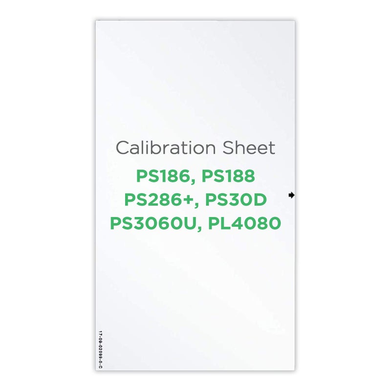Plustek Calibration Control Sheet - for PS286 Plus, PS186, PS188, PS30D, PS3060U, PL4080 Document Scanner only - Image 1